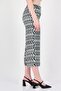 Women Textured Crosshatch Pattern Straight Leg Pants, Multicolor - 3