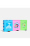 Multi-Colored Mixed Geometric Patterned 3-Piece Cotton Piece Gift Sock Set - 7