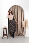 Plaid Asymmetric Chiffon Nare Skirt