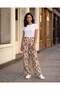 Women Pink and Black Allover Print Casual Trouser - 5
