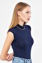 Turtleneck Zero Sleeve Badi Viscose Stretch Fabric Body 135 Navy Blue - 3