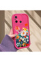 Poco C55 Compatible Silicone Shockproof Rose Red Phone Case Flower Pattern - 7