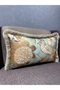 Tasseled Imported İ Silk a Velvet Patterned Tile with 12 Coins K Cushion Cover 0X50 Rectangular Double Sided Pattern - 2