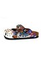 Women's Vegan Leather White Crisscross Straps Slipper - Dancing Panda Model - Wcal176 - 3