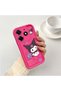 Tecno Spark 10 Pro Compatible Silicone Shockproof Rose Red Phone Case Kuromi Pattern - 8