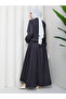 Contrast Stitching Li Denim Denim Jacket & Jile Hijab Set Rc6034 - 8