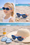 Children's Sunglasses Bow Detail Cat Eye Model 5235 Blue