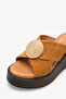 Rubi Women's Genuine Leather Filling Slipper - Tan Suede - 5