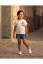 Girls White Placement Patches Slub Jersey T Shirt - 5