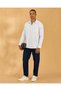 Men White Long Sleeve Formal Shirt - 2