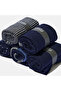 Stitch-Free Bamboo Socks Jacquard Navy Blue Patterned Colors Men's Socks Boxed 5 Pairs Premium Long Socks - 4