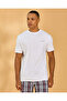 Men White Checkered Pyjama Set - 2