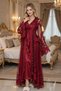 Luxury Lace Nightgown and Robe Set Dowry Elegant Honeymoon Satin Set - 2