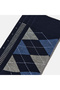 Stitch-Free Bamboo Socks Jacquard Navy Blue Patterned Colors Men's Socks Boxed 5 Pairs Premium Long Socks - 5