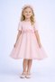 Pamina Girl's Powder Pink Tulle Piece Evening Dress – Elegant Princess Model with Floral Detail at the Waist for Ages 3-7 - 5