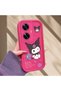Realme C55 Compatible Silicone Shockproof Rose Red Phone Case Kuromi Pattern - 7