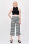 Women Textured Crosshatch Pattern Straight Leg Pants, Multicolor - 2