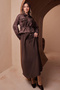 Patterned Jacket Set N2713 Brown - 3