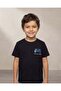 Boys Black Chenille Embroidery T Shirt