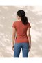 Women Rust Short Sleeve Crew Neck T Shirt - 3