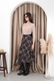 Plaid Asymmetric Chiffon Nare Skirt - 4