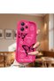 Silicone Slim Soft Rose Red Phone Case Butterfly Pattern Compatible with Redmi 12