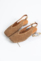 Flavia Genuine Leather Laser Cut Patterned Slingback Women's Sandals Ballet Flats