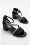 Girl's Block Heel Stone Evening Dress Shoes Sandals Special Occasion Shoes with Ankle Strap and Heart Detail