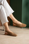 Flavia Genuine Leather Laser Cut Patterned Slingback Women's Sandals Ballet Flats - 7