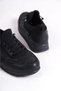 Black Rubber Laced Women's Casual Shoes with Stone Detail - 5