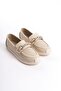 Cream Heart Patterned Women Ballet Flats - 4