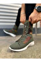 Khaki Camouflage Lace-Up Men's Shoes Combat Boots