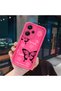 Silicone Slim Soft Phone Case Compatible with Redmi Note 13 Pro Plus 5g Rose Red Butterfly Pattern - 3