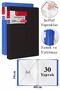 Black Blue Presentation File 30 Pockets 2 Catalog Files with Pockets Catalog File with 30 Pockets Self-File Plastic
