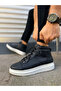 Black (White Sole) Lace-Up Men's Sneakers Boots