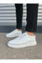 White Rubber Laced Men's Casual Shoes - 2