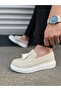 White Linen Tasseled Men's Casual Shoes