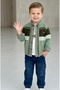 Boy's bodysuit-shirt-cardigan-pants 4-piece top and bottom set - 2