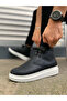 Black (White Sole) Lace-Up Men's Sneakers Boots