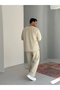 Laser Cut Long Sleeve Tshirt - Seam Detail Tracksuit Men's 2-Piece Set - 3
