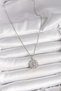 316L Steel Silver Color Chain Zircon Stone Sun Model Women's Necklace - 2
