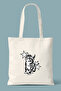 Starry Cat Printed Bez Bag