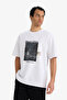 تي شيرت قطني قابل للتنفس بقصة فضفاضة F9687AX26SP - 3