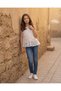 Senior Girls White Mesh Embroidered Peplum Top - 5