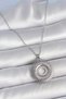 316L Steel Silver Color Chain Zircon Stone Nova Star Model Women's Necklace