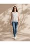 Senior Girls White Mesh Embroidered Peplum Top - 2