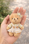 Cute Plush Teddy Bears in Keychain Pastel Dresses Soft-Textured Bag and Bag Ornament Accessory - 7