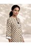 Women Printed Night Gown with Tassel - 4