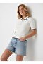 Polo Collar Half Placket Buttoned Knitwear Blouse Ss26Bz0053 - 5