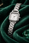 Women's Steel Watch Silver Color Minimal Vintage Stylish Elegant Case Wristwatch - 3